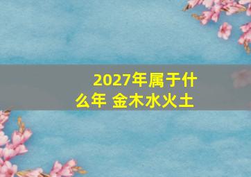 2027年属于什么年 金木水火土